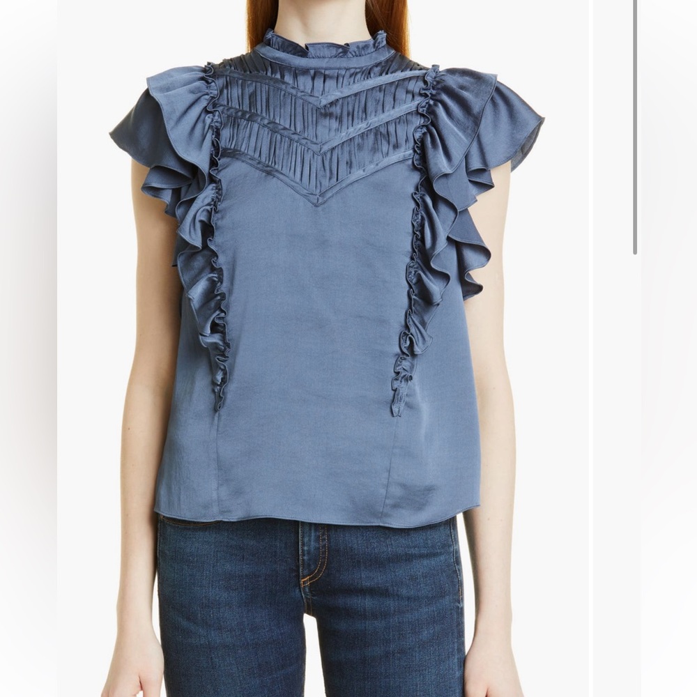 NWT - Veronica Beard Mandell Mock Neck Top